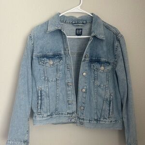 GAP Blue Cropped Jean Jacket
